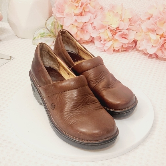 Born Slip On Clog Wedge Casual Comfort Size 8M - Picture 6 of 10